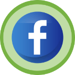 Facebook logo with green background