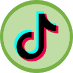 TikTok logo with green background