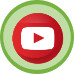 YouTube logo with green background